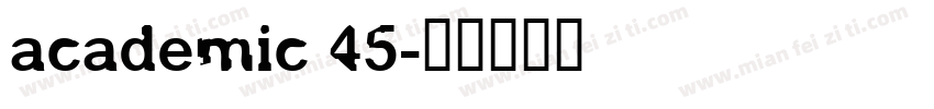 academic 45字体转换